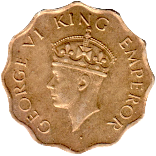 1 anna, 1945 Obverse