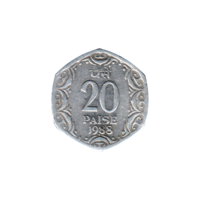 Preview 20 paise, 1988 reverse