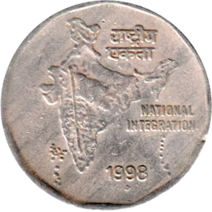 Preview 2 Rupees, 1998 obverse