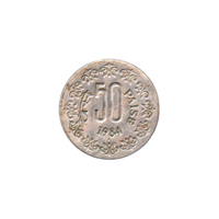 Preview 50 paise, 1984 reverse