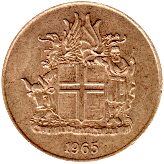 1 Króna, 1965 Obverse