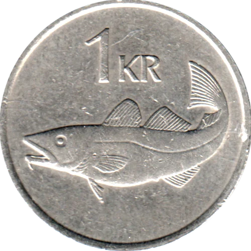 1 Króna, 1987 Reverse