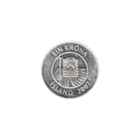 Preview 1 Króna, 2007 obverse