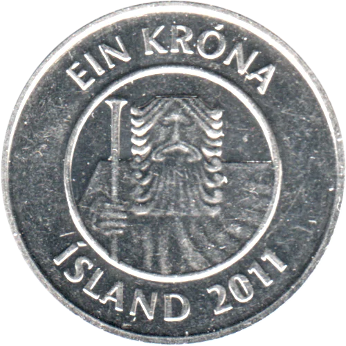 1 Króna, 2011 Obverse