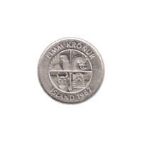 Preview 5 Krónur, 1987 obverse