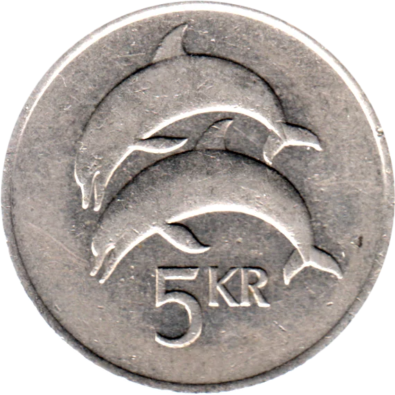 5 Krónur, 1987 Reverse