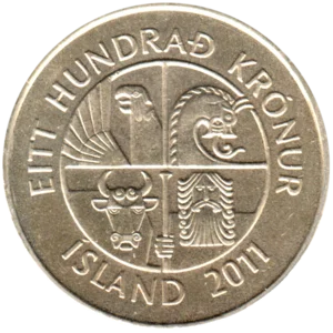 Preview 100 Krónur, 2011 obverse