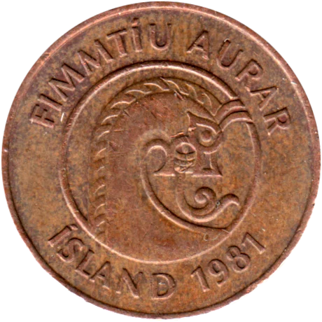 50 aurar, 1981 Obverse