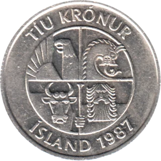 Preview 10 Krónur, 1987 obverse