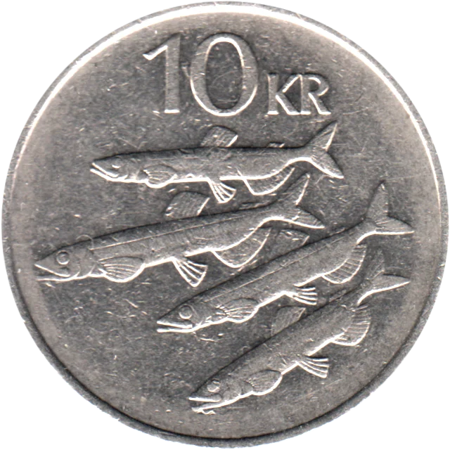 10 Krónur, 1987 Reverse