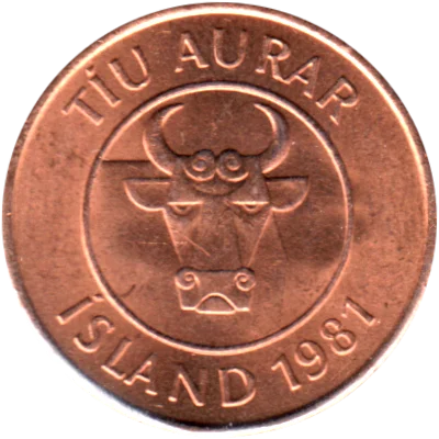 Preview 10 aurar, 1981 obverse