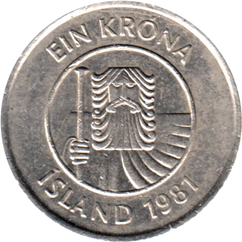 1 Króna, 1981 Obverse