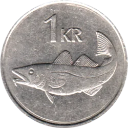Preview 1 Króna, 1981 reverse