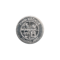 Preview 5 Krónur, 2007 obverse