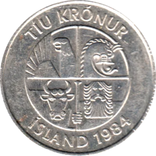 Preview 10 Krónur, 1984 obverse