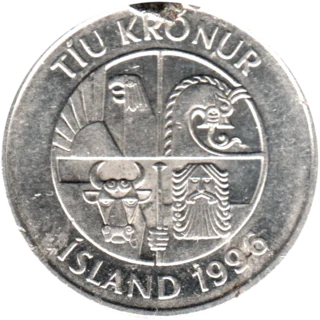 Preview 10 Krónur, 1996 obverse
