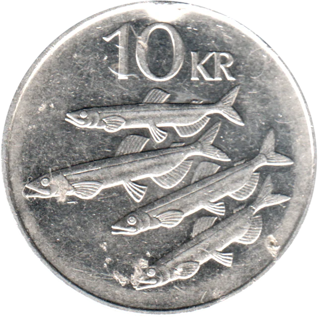 10 Krónur, 1996 Reverse