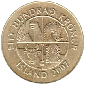 Preview 100 Krónur, 2007 obverse