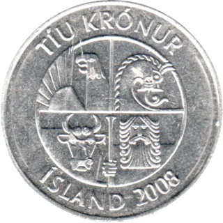 Preview 10 Krónur, 2008 obverse