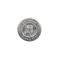Preview 1 Króna, 1991 obverse
