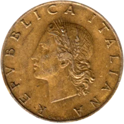 Preview 20 Lire, 1957 obverse