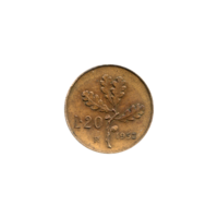 Preview 20 Lire, 1957 reverse