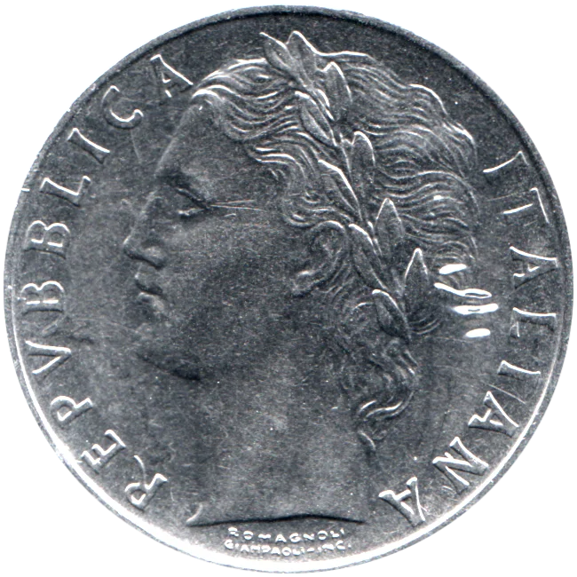 100 Lire, 1969 Obverse