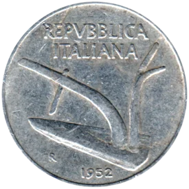 Preview 10 Lire, 1952 obverse