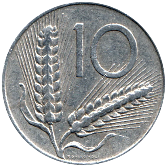 10 Lire, 1952 Reverse