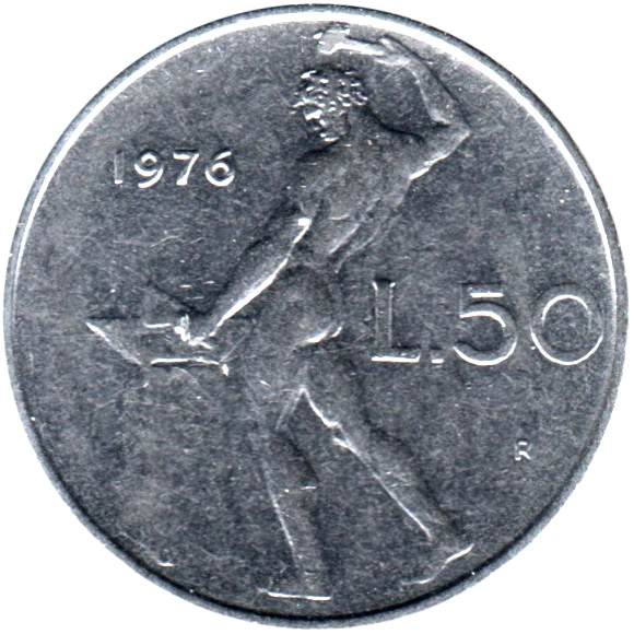 50 Lire, 1976 Reverse