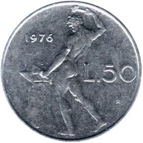 Preview 50 Lire, 1976 reverse