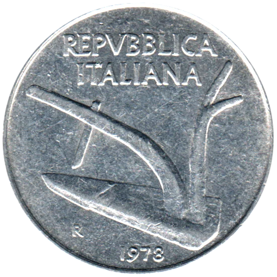 10 Lire, 1978 Obverse