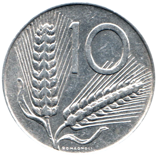 10 Lire, 1978 Reverse