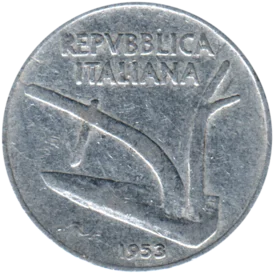 Preview 10 Lire, 1953 obverse