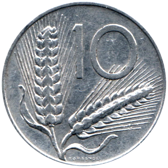 10 Lire, 1951 Reverse
