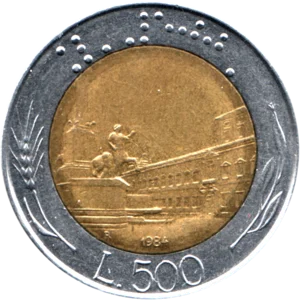 Preview 500 Lire, 1984 reverse