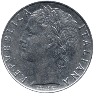Preview 100 Lire, 1967 obverse