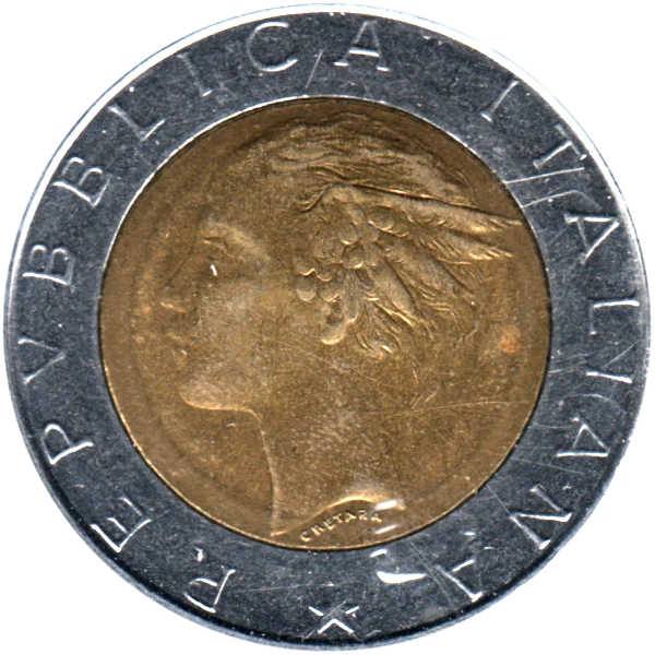 500 Lire, 1986 Obverse