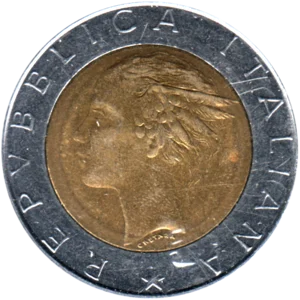 Preview 500 Lire, 1986 obverse