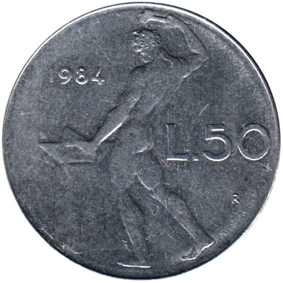 50 Lire, 1984 Reverse