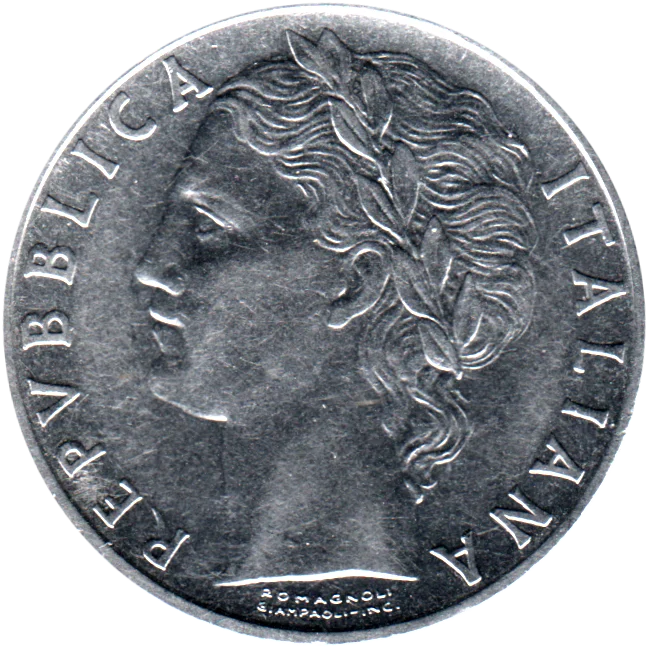 100 Lire, 1959 Obverse