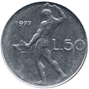 Preview 50 Lire, 1977 reverse