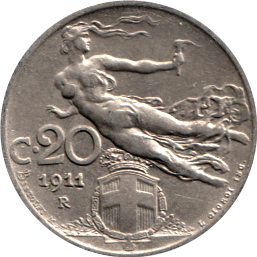 20 centesimi, 1911 Reverse