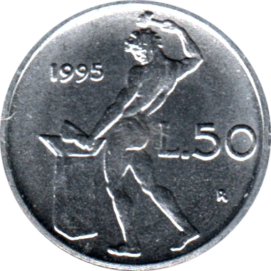 50 Lire, 1995 Reverse