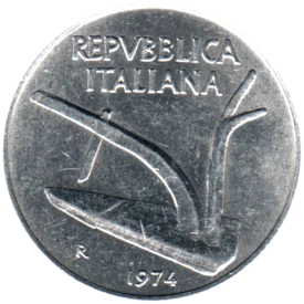 Preview 10 Lire, 1974 obverse