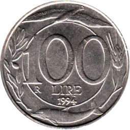 Preview 100 Lire, 1994 reverse