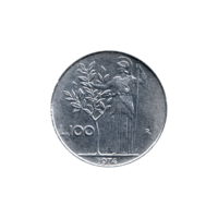 Preview 100 Lire, 1974 reverse