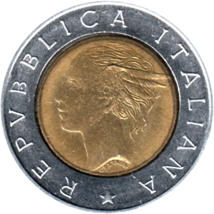 Preview 500 Lire, 1991 obverse