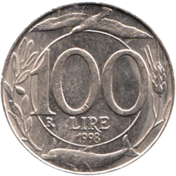 Preview 100 Lire, 1998 reverse
