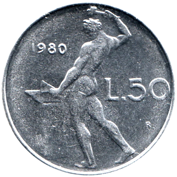 50 Lire, 1980 Reverse